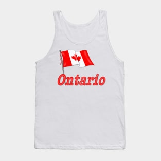 Canada Waving Flag - Ontario Tank Top